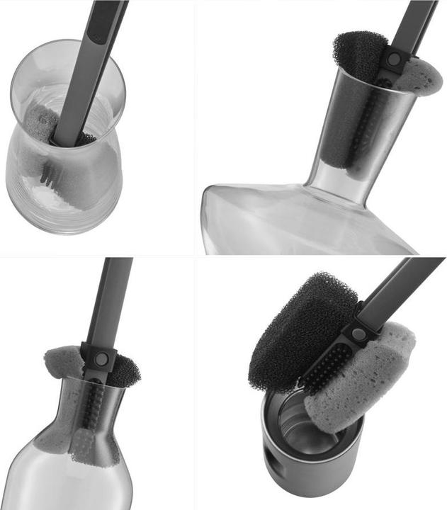 Produktbild WMF Flaschenbürste Reinigungsbürste Flaschenreiniger Gläserbürste 41cm Schwamm (1 Stk.)