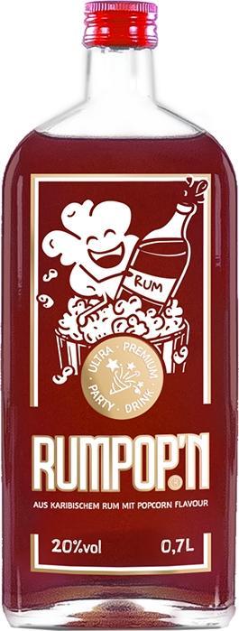 Actual product image Rumpop'N Rum liqueur with popcorn flavour