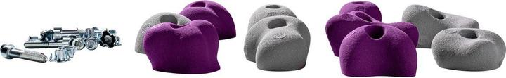 Immagine prodotto Kletterbude Soste per arrampicata per bambini set completo StarterKids germogli, made in Germany (Grigio-viola)