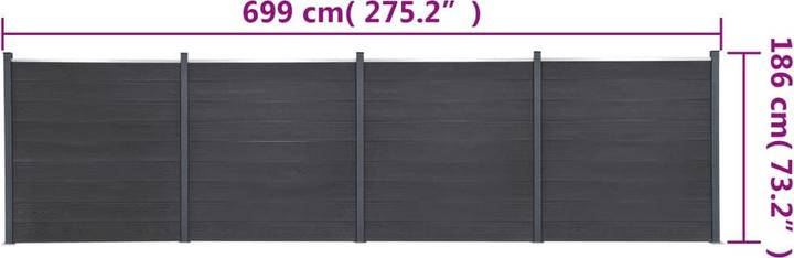 Actual product image VidaXL WPC fence element set