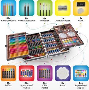 Image du produit Art Sensations Nassau Luxe Set d'art Creatief en valise métallique, 121dlg.