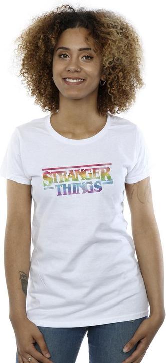 Immagine prodotto Netflix Stranger Things Rainbow Dot Logo Maglietta Donna (L)