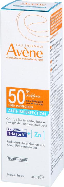 Actual product image Avène Anti-Imperfection Fluid LSF 50, 40 ml Lösung (Sun cream face, SPF 50, 40 ml)