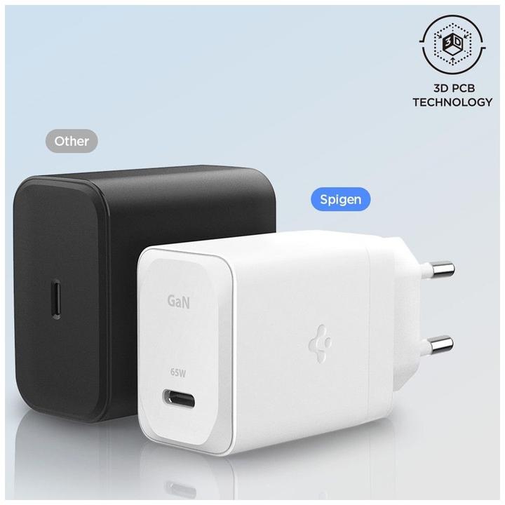 Actual product image Spigen ArcStation Pro Charger + USB-C 65-W Cable - Black (65 W)