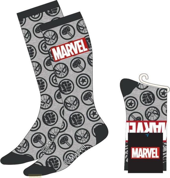 Cerdá Marvel Socken Avengers Faces Grey 38-45 (Einzelpack, 38 - 45)