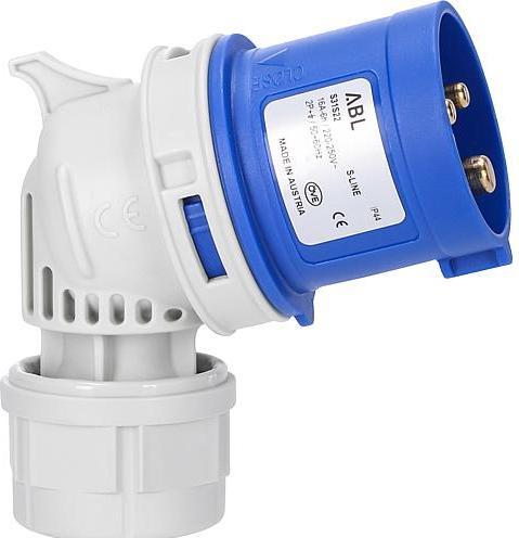 Image du produit ABL CEE prise coudée, IP44, 16A, 3 pôles, 230V, 6h, bleu