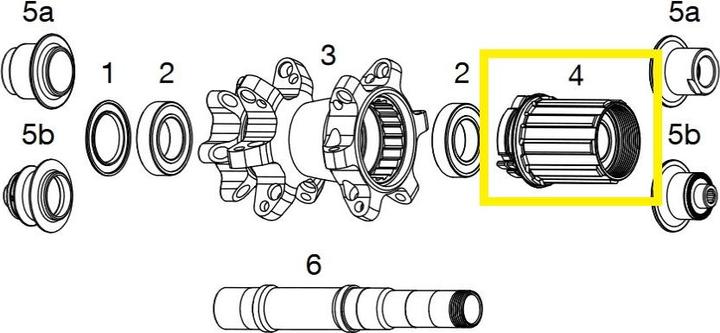 Crankbrothers wheel, freehub, rear, steel, 142mm, 150mm,level 2 steel fh501 Cobalt 1&2/iodine 2