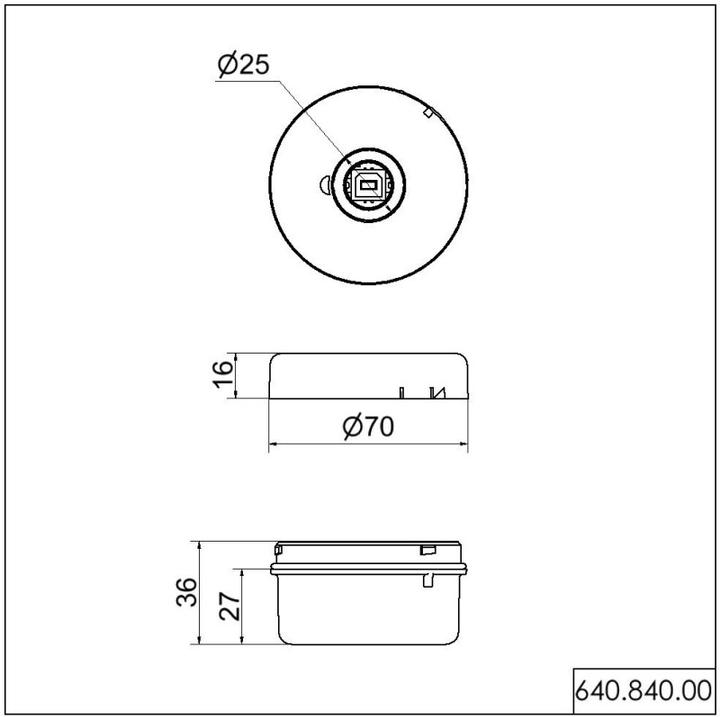 Actual product image Werma Connection element KS 71 RM USB KombiSIGN 71 (640 840 00)