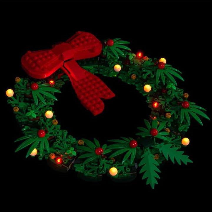 Actual product image Light my bricks LEGO® Christmas Wreath 2in1 # 40426 Light Kit