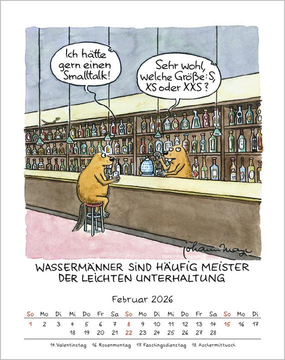 Produktbild Wassermann 2026 (19 x 24 cm, Deutsch)