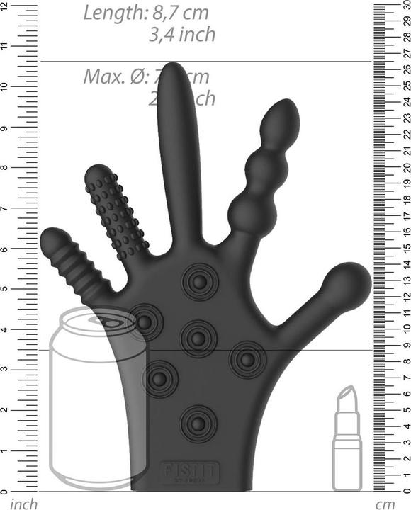 Actual product image Shots Silicone Stimulation Glove