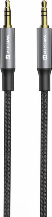 Produktbild Swissten Audiokabel Textil JACK (male) / JACK (male) 1,5 M Schwarz (1.50 m)