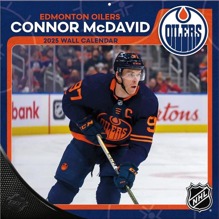 Image du produit NHL - Edmonton Oilers - Connor McDavid - Calendrier mural joueur 2025 30,5 x 30,5 cm (30,5 x 30,5 cm, Français, Italien, Espagnol, Allemand, Anglais)