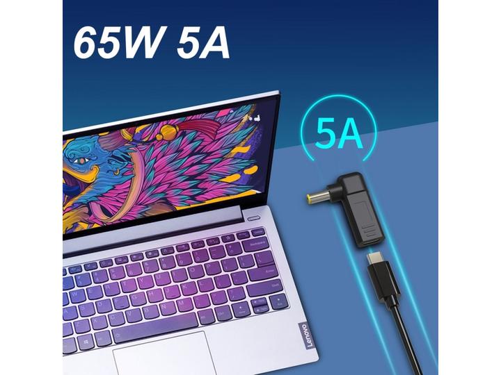 Actual product image PowerGuard USB-C to HP 4.5 x 3mm Notebook PD Charger Adapter 65W 19.5V (65 W)