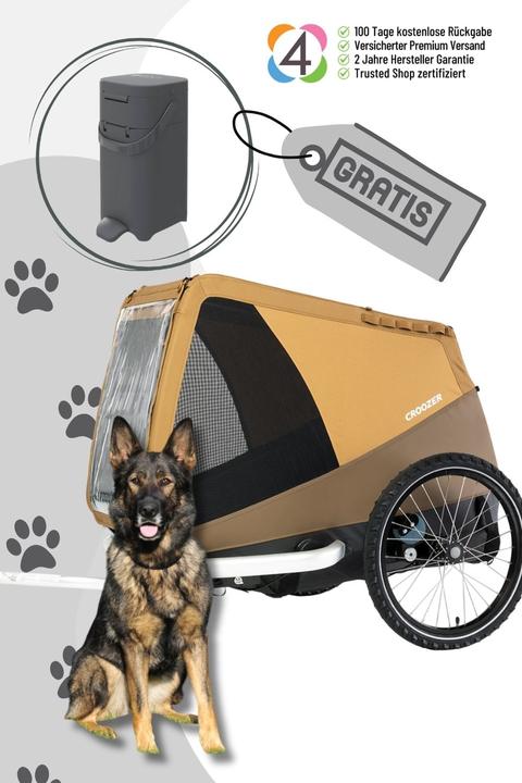 Actual product image Croozer Dog Mikke bicycle trailer incl. free Pet Genie dog waste disposal system