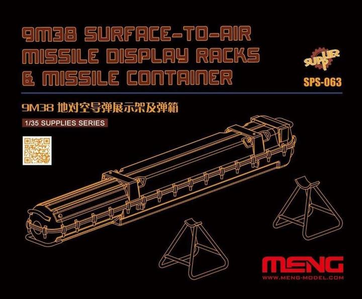 Actual product image Meng-Model 9M38 Surface-to-air Missile DisplayRacks & Missile Container (Resin)