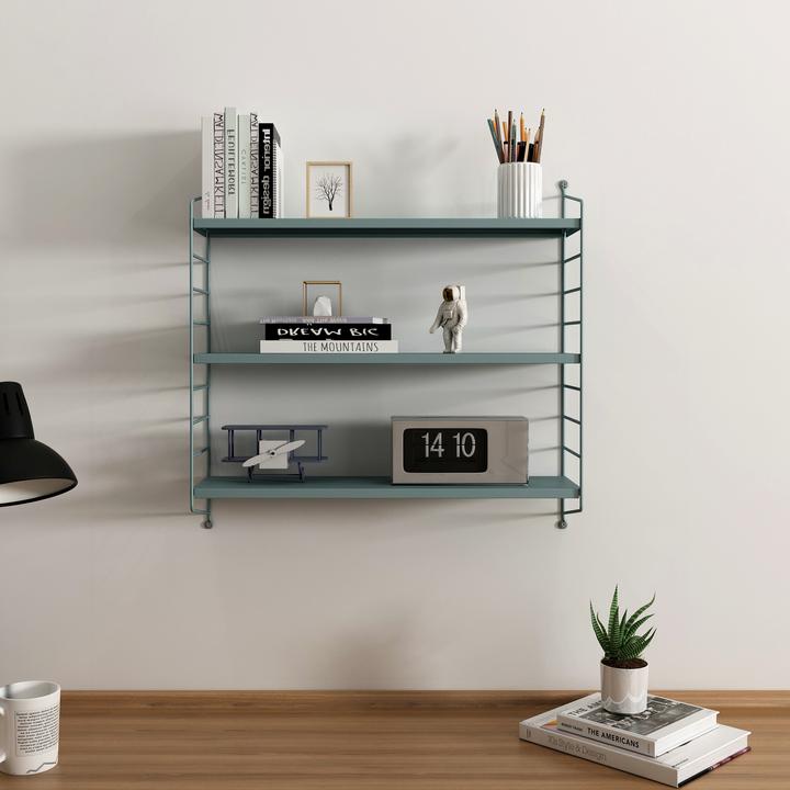 Produktbild En.Casa Modulares Wandregal Strängnäs 3er Set Graublau