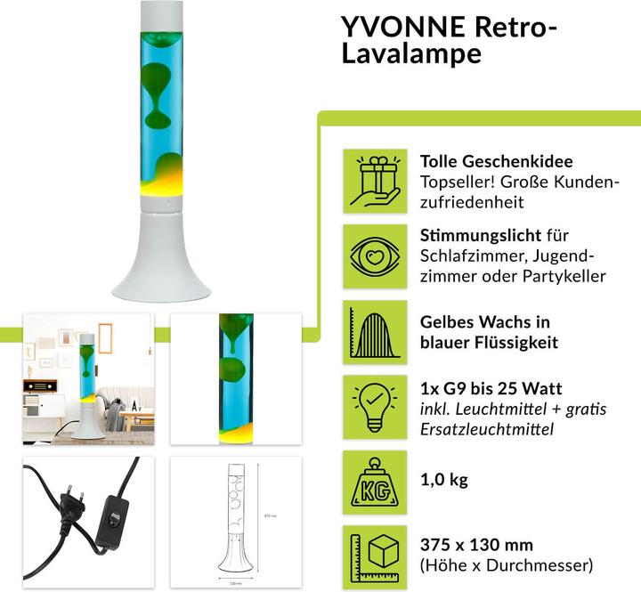 Energie-Label Licht-Erlebnisse Yvonne (210 lm, G9)
