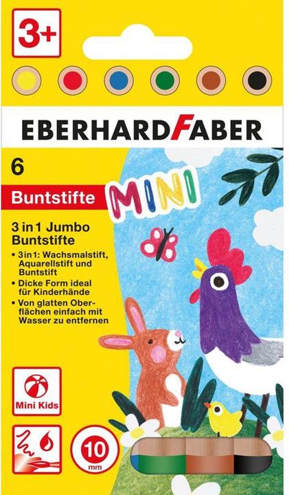 EberhardFaber Colored pencils Jumbo MiniMaxi 6 pieces (Mixed Colour, 6 x)