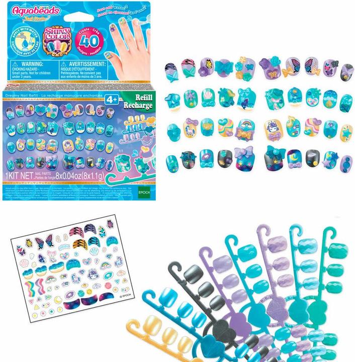 Actual product image Epoch Fingernails Refill Set blue/green (Artificial nails, Multicoloured)