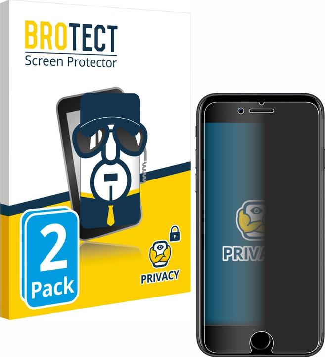 BROTECT Film anti-regards Anti-Spy Privacy Film de protection contre la lumière bleue (2 pièce(s), Apple iPhone 7)
