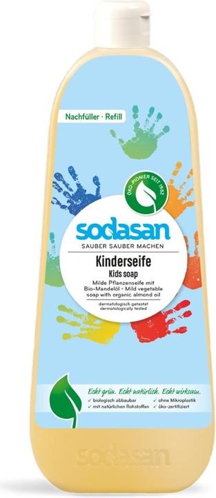 Sodasan V! Flüssigseife Kinderseife - Nachfüllflasche (Flüssigseife, 1000 ml)