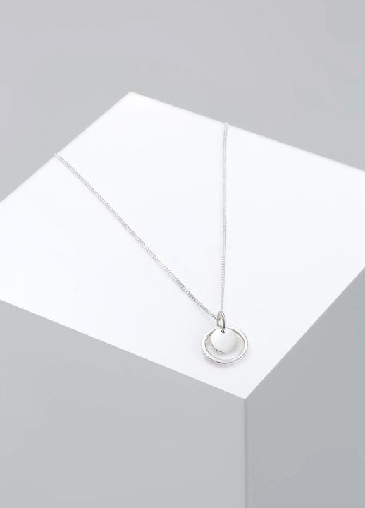 Immagine prodotto Elli Kreis Plättchen Anhänger (925 Argento, 45 cm)