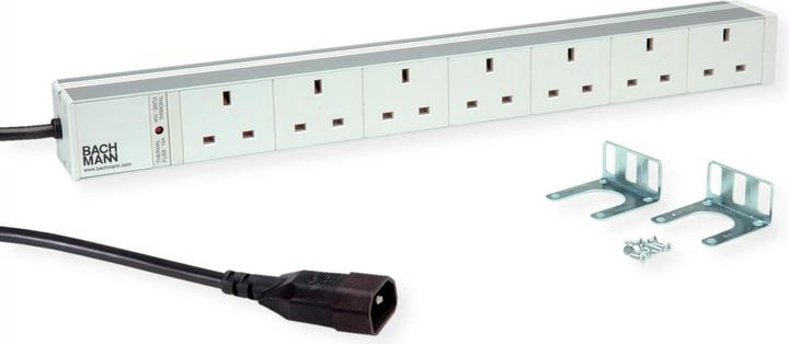 Actual product image Bachmann 19z ALU 7xUK (7 x, BS 1363, CEE 7/3)
