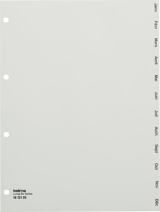 Actual product image Kolma Register A4 superstrong Jan-Déc (fr) 12-piece grey
