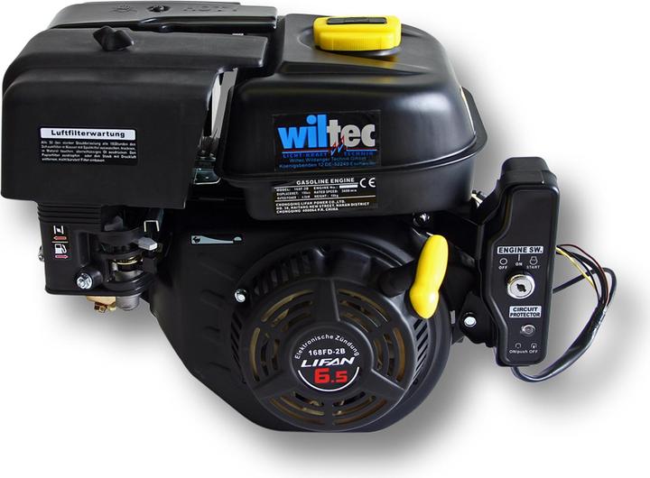 Actual product image Wiltec LIFAN 168 Petrol Gasoline Engine 4.8kW (6.5Hp) 0.75 inch with Electric Start (Lawn mower)