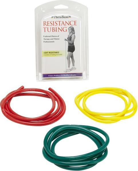 TheraBand Tubing set (1.50 m, Strong, Easy, Medium)