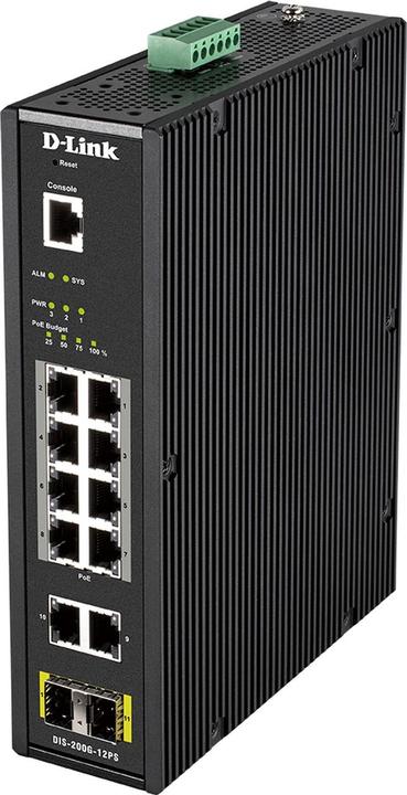 Produktbild D-Link DIS-200G-12PS Industrial 12-Port Layer2 Smart Managed (12 Ports)
