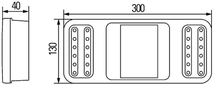 Actual product image Hella Tail light LED for SCANIA
