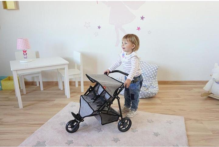 Produktbild Knorrtoys Zwillingspuppenwagen Duo - jeans grey