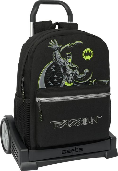 Batman Schulrucksack mit Rädern Game over Schwarz 32 x 43 x 14 cm