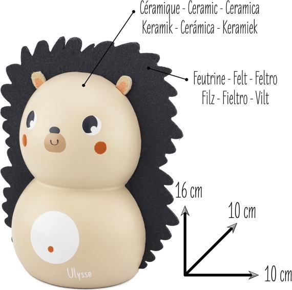 Produktbild Ulysse Couleurs d'Enfance Hübsches Sparschwein Igel