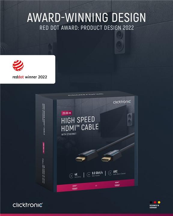 Actual product image clicktronic HDMI (Typ A) — HDMI (Typ A) (20 m, HDMI)