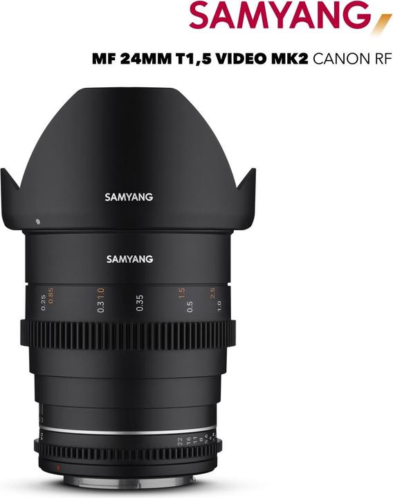 Produktbild Samyang MF 24mm T1,5 VDSLR MK2 Canon RF (Canon RF, Micro Four Thirds, Vollformat, APS-C / DX)