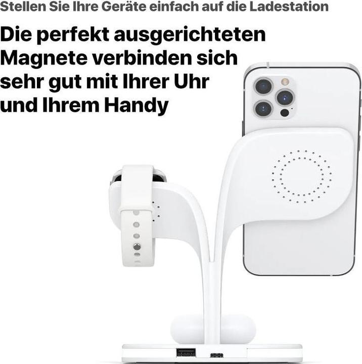 Produktbild Hermex 5-in-1 wireless Ladegerät Qi-Schnellladegerät Dockingstation (15 W)