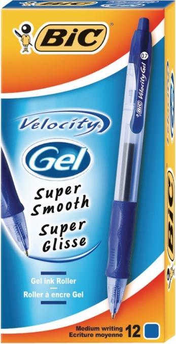 Image du produit Bic 12 Stylo gel Gel-ocity bleu/transparent 0,3 mm, Couleur de l'encre : bleu (Bleu, 12 x)