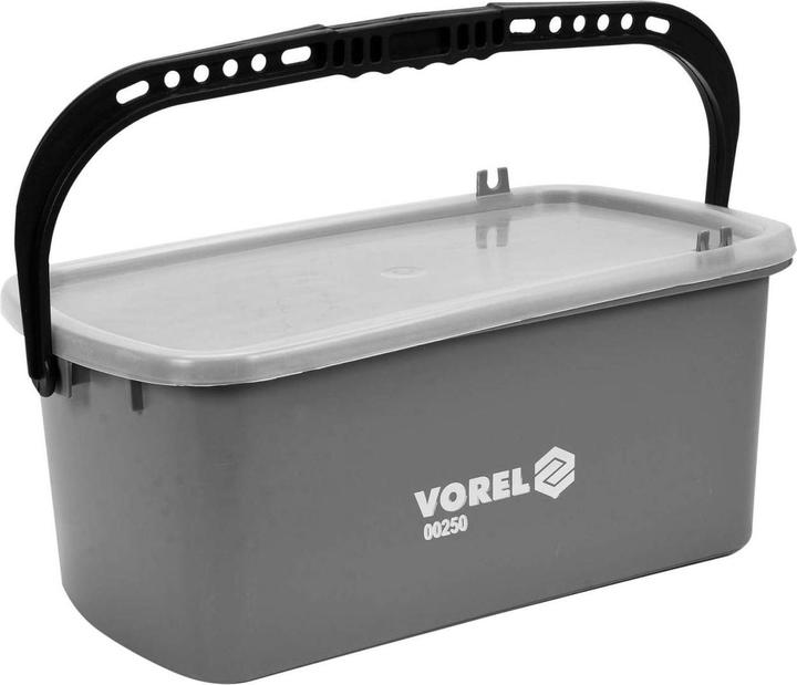 Image du produit Toya Kit de lavage de carrelage professionnel Vorel 10 litres, 4 pièces avec support à roulettes (25 cm)