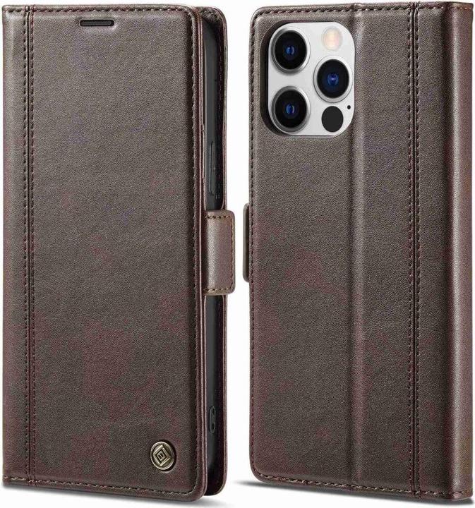 Actual product image Cover-Discount iPhone 14 Pro - Stand Flip Case Cover brown (Apple iPhone 14 Pro)