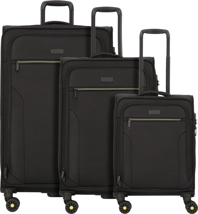 Actual product image D&N Travel Line 9704 4-wheel suitcase set, 3-piece with stretch fold (220 l, XL (from 140l))