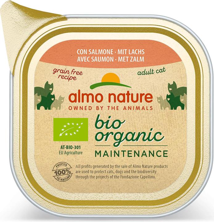 Image du produit Almo Nature Bio Organic Cat Adult saumon (Adulte, 1 pcs, 85 g)