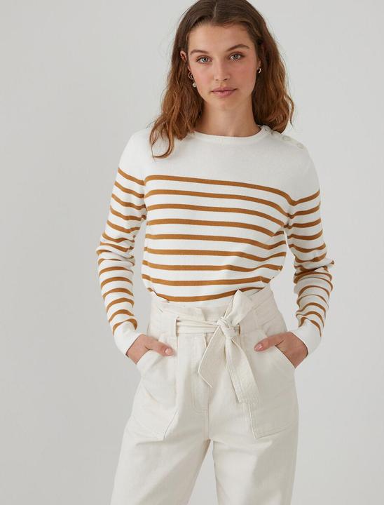 Produktbild La Redoute Collections Matrosenpullover aus Bio-Baumwolle (S)