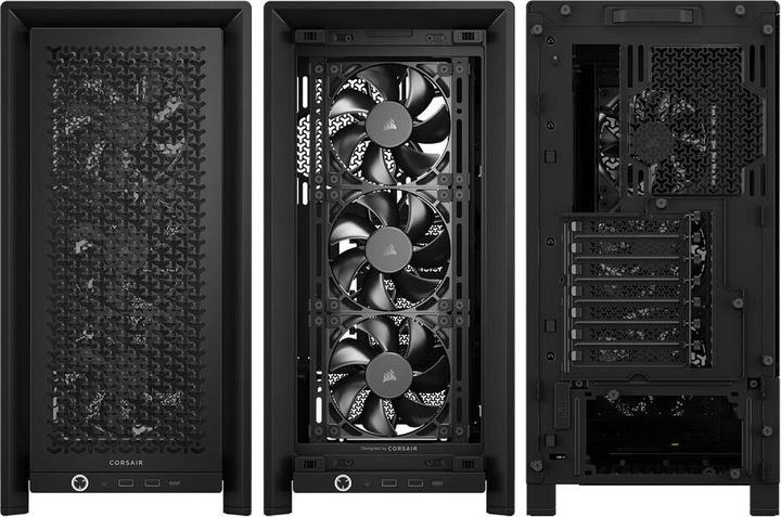 Produktbild Corsair Geh Midi FRAME 4000D RS Mid-Tower, Black (mATX, Mini-ITX, ATX, E-ATX)