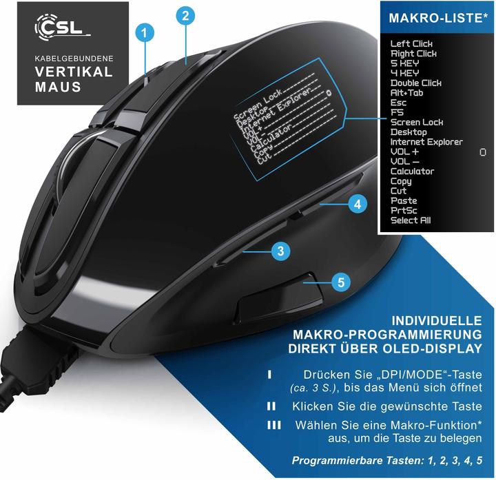 Actual product image CSL Ergonomic mouse (Cable)