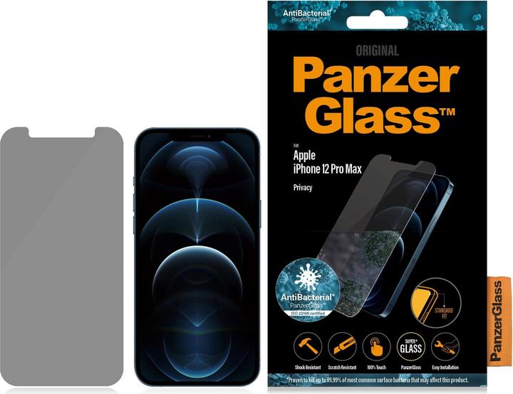 Actual product image PanzerGlass Screen Protector Privacy (1 Piece, Apple iPhone 12 Pro Max)