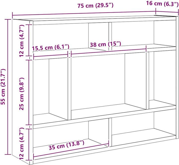 Produktbild VidaXL Jabin (75 x 16 x 55 cm)