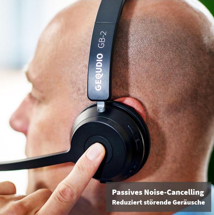 Produktbild Gequdio Schnurlos Bluetooth Headset GB-2 (ohne USB-Adapter) (Kabellos, USB-A)